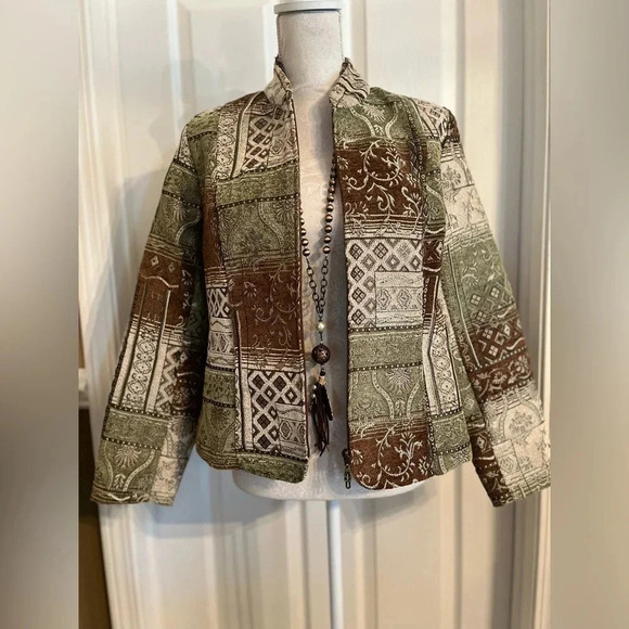 Dress Barn | Women's Jacket Blazer| Beautiful print size small - Picture 4 of 12